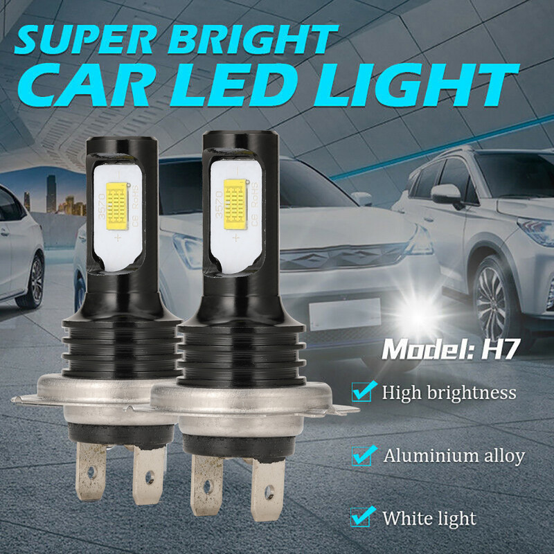 2vnt H4 H7 LED automobilio priekinis žibintas H11 H8 H9 automobilio rūko žibintas H1 H3 9005 HB3 9006 HB4 lemputės automatinis vairavimo žibintas 12V 6000K