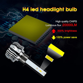 LED фарове за кола H1 H3 H4 H7 H8 H9 H11 Лампи 4500K 6500K 8000K Крушки за фарове Автомобилни фарове за мъгла 20000LM Автомобилни лампи