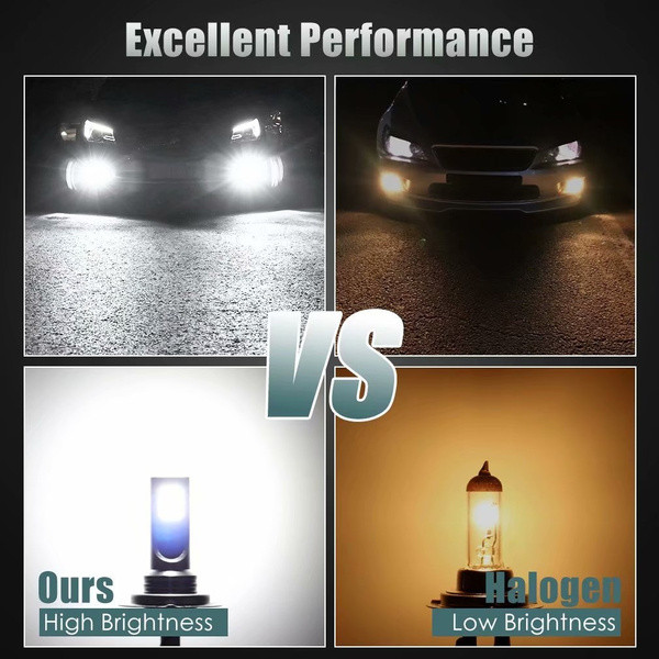 2tk H7 LED CSP H4 H9 H8 H11 H16JP auto udutuli 880 9005 HB3 9006 HB4 auto sõidutulede lambid Led lamp 6000K 12v 24v