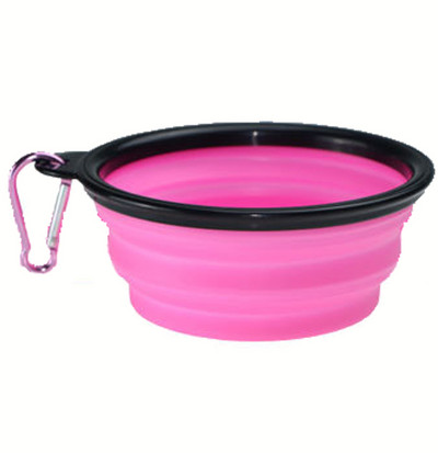 Φορητό μπολ σιλικόνης ταξιδιού για σκύλους Φορητό πτυσσόμενο πτυσσόμενο κατοικίδιο ζώο γάτας σκύλου Τροφή με νερό Ταξίδι για εξωτερικό μπολ Αξεσουάρ για κατοικίδια