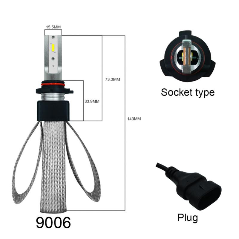 9006/HB4 LED esituli 26000LM CSP kiiplamp 120W esipirn 6500K valge ülikõrge heledusega automaatne udulamp 12V 24V autotuled