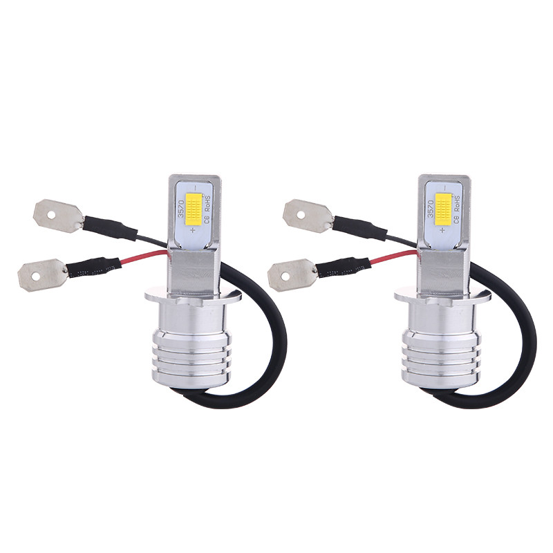 2 vnt H1 H3 Led automobilių rūko žibintų lemputės DRL H4 H8 H9 H11 9005 9006 9012 H4 H7 automatinė lempa 6000K 6500K 80W 12V 24V 3750 lustai priekinis žibintas