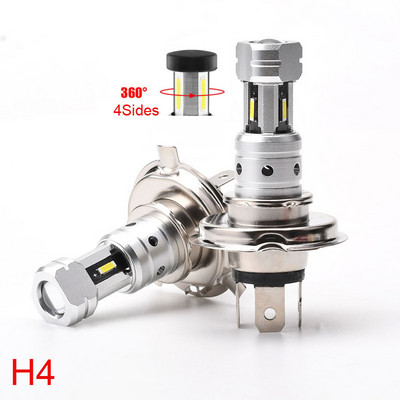 2Pcs H4 H7 H11 H8 LED крушки за фарове Canbus High Low Beam 50000LM Супер ярки автомобилни светлини 24 CSP Turbo Led диодни лампи 12V 24V