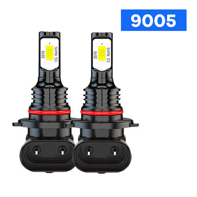 2 vnt. 9005/HB3 9006/HB4 LED priekinių žibintų lemputės 6000K tolimųjų arba artimųjų šviesų itin baltos spalvos, skirtos Dodge/Jeep/Chrysler automobilių priedams