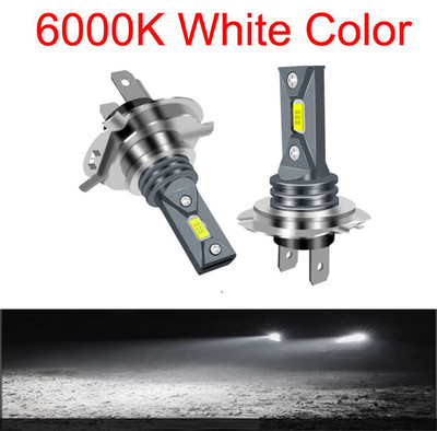 2vnt H7 H4 LED automobilio priekinio žibinto lemputė H1 H8 H9 H11 H16 9005 HB3 9006 HB4 Canbus 80W 20000LM šviesos turbo lempa 12V 6500K 4300K