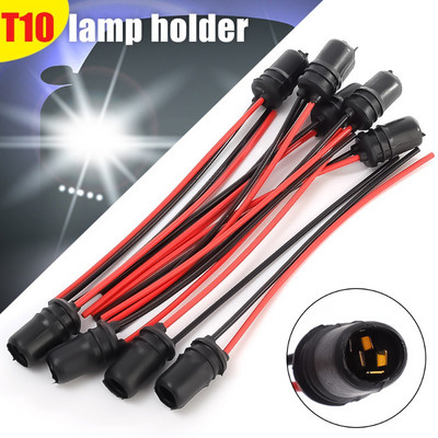 T10 W5W 147 501 Round Sockets Socket Marker Light Holder Connector Wire Bulb Harness 10mm Hole Lamp Holder Base Connector