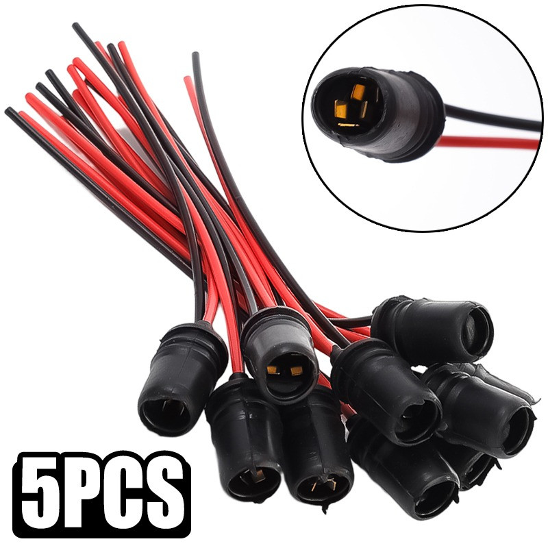 T10 W5W 147 501 Apvalūs lizdai Lizdų žymeklio šviesos laikiklio jungtis Vielos lemputės diržas 10 mm skylės lempos laikiklio pagrindo jungtis