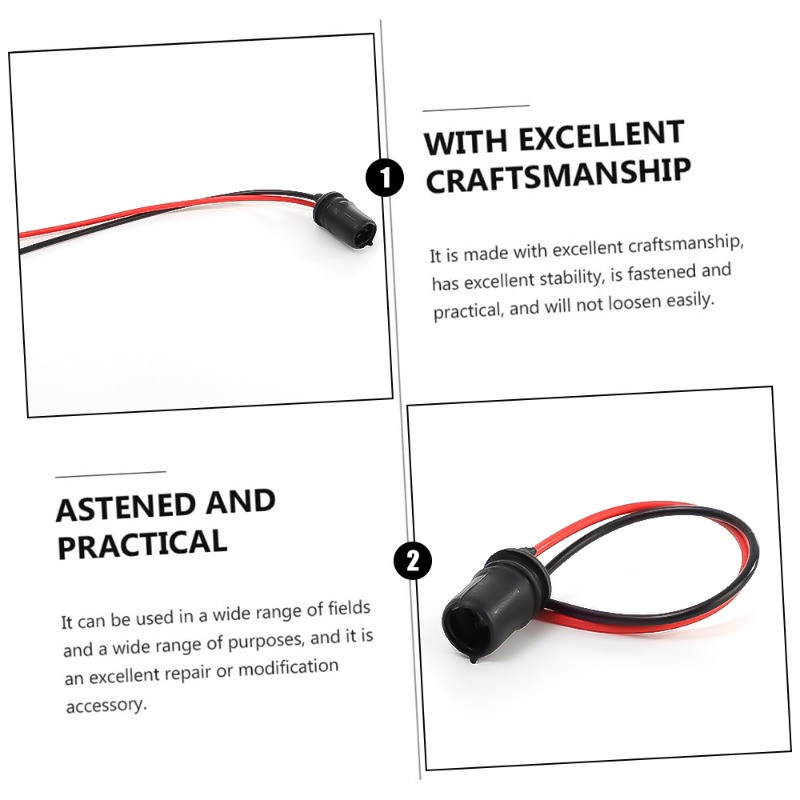 T10 W5W 147 501 Apvalūs lizdai Lizdų žymeklio šviesos laikiklio jungtis Vielos lemputės diržas 10 mm skylės lempos laikiklio pagrindo jungtis