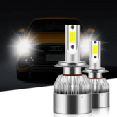 2 vnt. C6 automobilių LED priekiniai žibintai 80 W didelės galios itin ryškūs prožektoriai LED priekiniai žibintai automobilių priekiniai žibintai