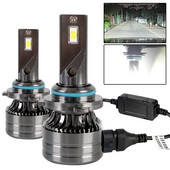 Prednja svjetla automobila Super Bright 60W 6000LM 6000K LED prednje svjetlo Automatsko svjetlo za maglu H4 9003 H7 H8 H9 H11 9006 HB4 1 par Mini Canbus