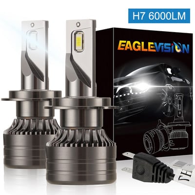 Prednja svjetla automobila Super Bright 60W 6000LM 6000K LED prednje svjetlo Automatsko svjetlo za maglu H4 9003 H7 H8 H9 H11 9006 HB4 1 par Mini Canbus