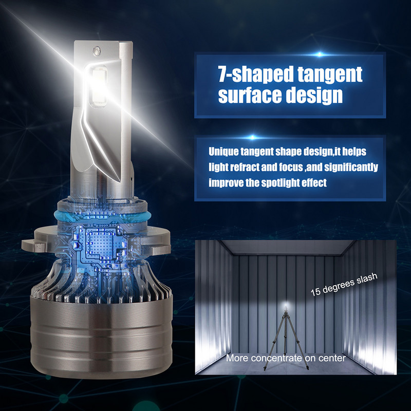 Prednja svjetla automobila Super Bright 60W 6000LM 6000K LED prednje svjetlo Automatsko svjetlo za maglu H4 9003 H7 H8 H9 H11 9006 HB4 1 par Mini Canbus