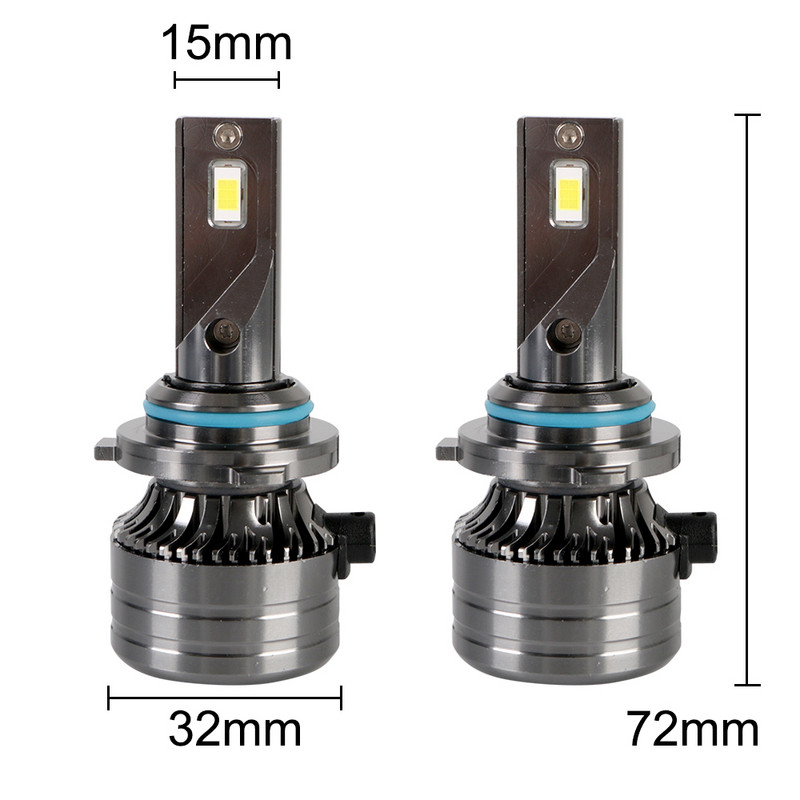 Prednja svjetla automobila Super Bright 60W 6000LM 6000K LED prednje svjetlo Automatsko svjetlo za maglu H4 9003 H7 H8 H9 H11 9006 HB4 1 par Mini Canbus