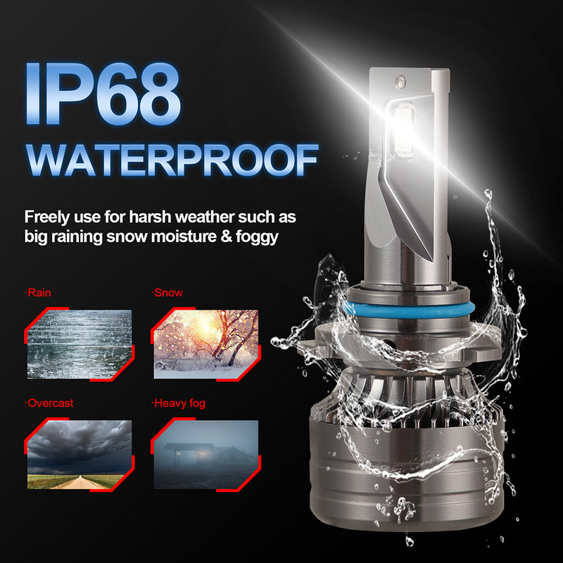 Prednja svjetla automobila Super Bright 60W 6000LM 6000K LED prednje svjetlo Automatsko svjetlo za maglu H4 9003 H7 H8 H9 H11 9006 HB4 1 par Mini Canbus