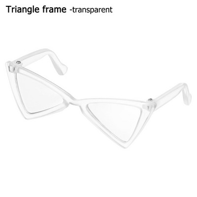 Moodsad kassiprillid Kolmnurksed raamid Peegel-ruudukujulised prillid Mitmevärvilised Valikuliselt jahutab pildistamist Rekvisiidid Lemmikloomatarvikud