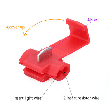 Най-новата 50W 6 ома Load Resistor Fix LED крушка Fast Hyper Flash Turn Signal Blink LED Error Wiring Resistance Автомобилни аксесоари