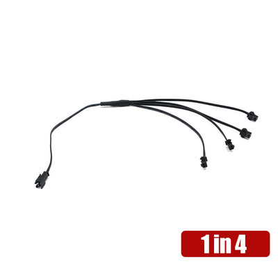 1–2/3/4/5 skirstytuvo jungtis, skirta EL laidinei elektroliuminescencinei šviesai, sujungta su inverterio kabeliu LED neoninės šviesos laidų jungtis