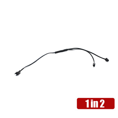 1–2/3/4/5 skirstytuvo jungtis, skirta EL laidinei elektroliuminescencinei šviesai, sujungta su inverterio kabeliu LED neoninės šviesos laidų jungtis