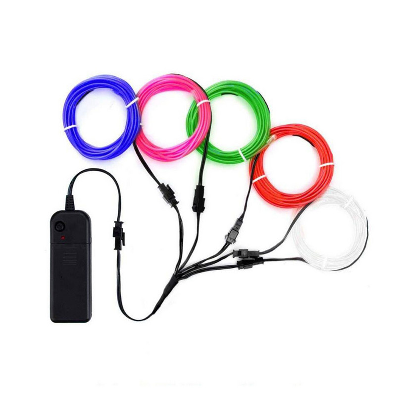 1–2/3/4/5 skirstytuvo jungtis, skirta EL laidinei elektroliuminescencinei šviesai, sujungta su inverterio kabeliu LED neoninės šviesos laidų jungtis