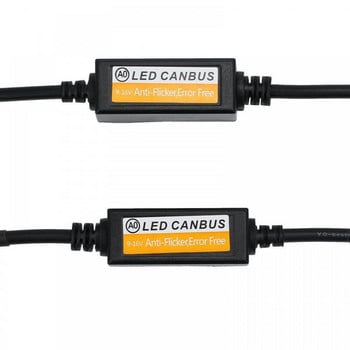 2 τεμ H1 H4 H7 H11 9006 Hb3 Hb4 H9 H8 Σφάλμα αντίστασης φορτίου αυτοκινήτου Canbus Canbus Anti-Flicker Harness Bulbs Resistor Decoder