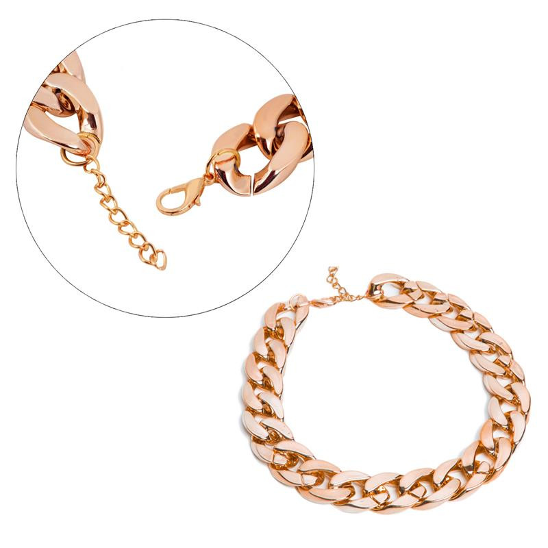 Kisállat kutya macska lánc nyakörv kölyök nyaklánc személyre szabott 36 cm-es rózsa arany lánc Erőteljes műanyag kutyáknak ékszerek kisállat kiegészítők