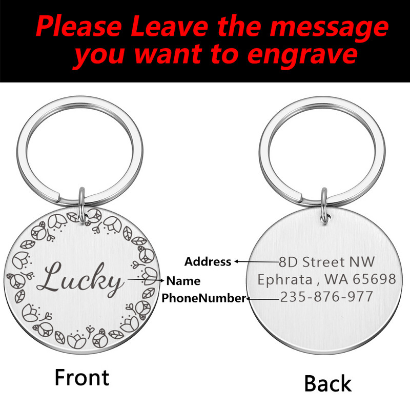 Isikupärastatud koera kassi lemmiklooma ID sildid Graveeritud kassi kutsika lemmiklooma ID-number aadressi kaelarihm kassipojale Koerasildi ripats Lemmikloomatarvikud