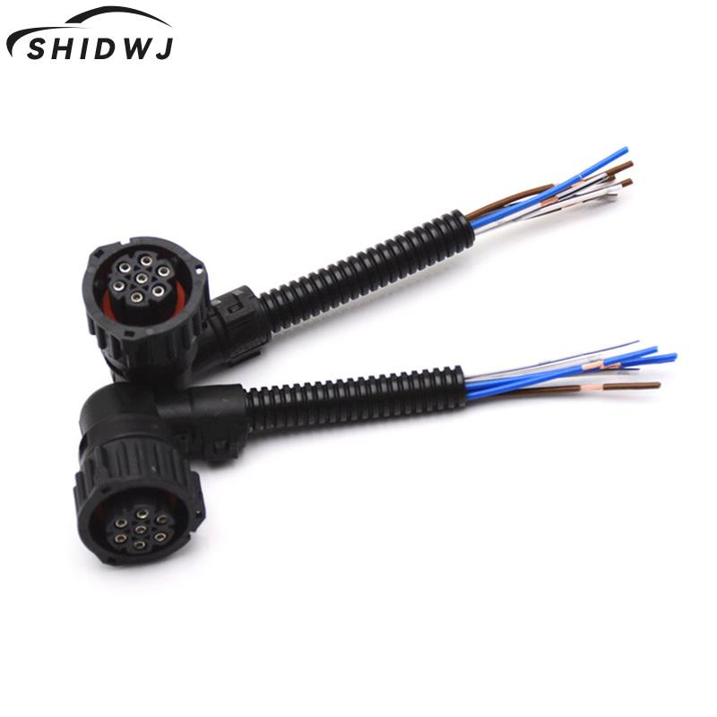 7-kontaktiline auto pistikupesa Scania jaoks Volvo veoauto jaoks 7-auguline J6 pistikupesa Mercedes-benz Actros jaoks IVECO tagatule ühendusjuhtme jaoks