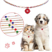 Roheline helmeste väljamõeldud lemmikloomade koera kaelakee värviline kuldkett reguleeritav kassi kaela aksessuaarid sünnipäevakingitus uusaasta väike koera kaelarihm