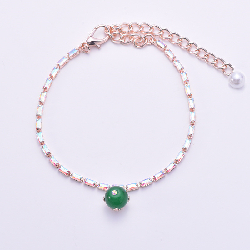 Roheline helmeste väljamõeldud lemmikloomade koera kaelakee värviline kuldkett reguleeritav kassi kaela aksessuaarid sünnipäevakingitus uusaasta väike koera kaelarihm