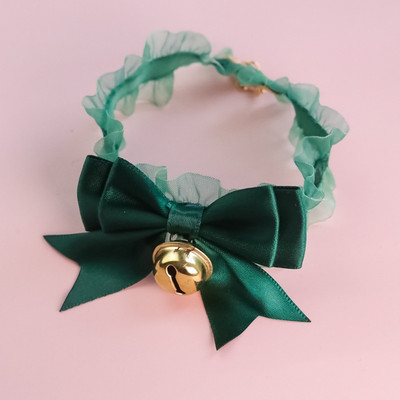 Kisállat nyakörvek Macska nyakörvek Kutya ékszerek Csipke Stretch masnik harangokkal Vintage aranyos édes kisállat kiegészítők kisállat kellékek kisállat termékek