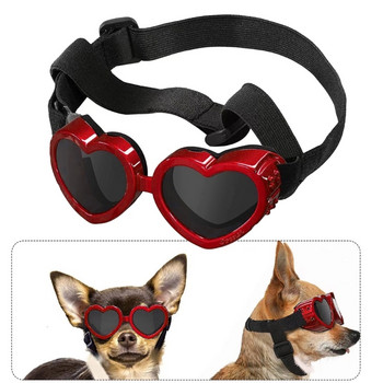 Слънчеви очила за кучета Сгъваеми очила за кучета за регион с силен сняг с регулируема каишка Лесно носене за каране на ски - Пътуване