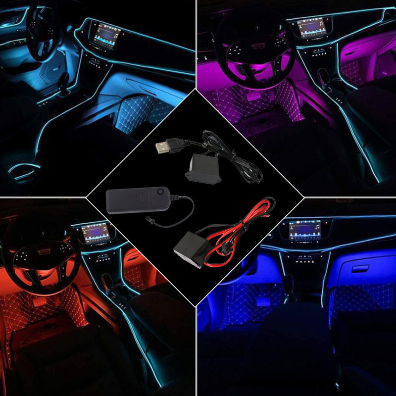 EL traat toiteallikas neoonvalgus auto ümbritseva valguse draiveri transformaator neoonvalgustusriba tarvikute jaoks 3 V 5 V 12 V