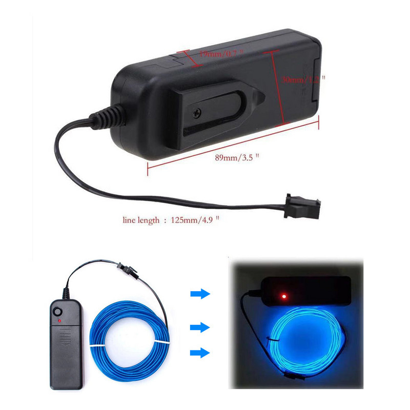 EL traat toiteallikas neoonvalgus auto ümbritseva valguse draiveri transformaator neoonvalgustusriba tarvikute jaoks 3 V 5 V 12 V