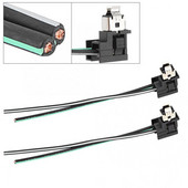 2 vnt. Automobilio halogeninės lempos priekinių žibintų lizdo laidų jungties kištuko adapterio laidas H1 H3 lemputės pakaitinei automobilio linijai