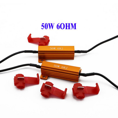 MCDRLLED 2PCS autodekooder 25W 50W 6RJ LED Canbusi koormustakisti kontrolleri hoiatus tühistaja automaatne takistus 12V