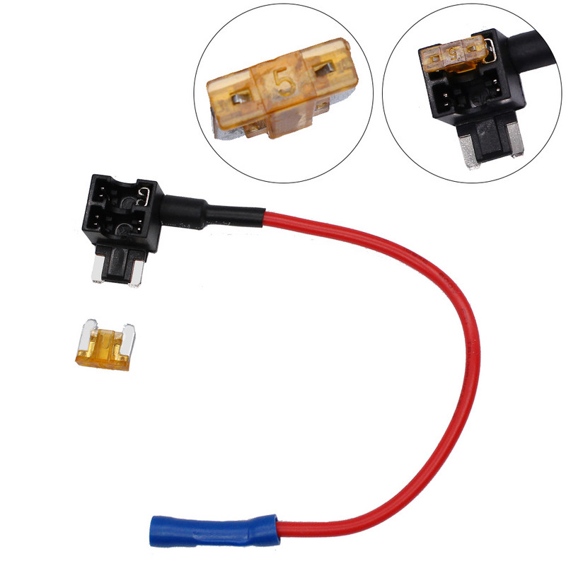 YUNPICAR 12V 5A szabványos autó Adjon hozzá egy áramköri biztosítékot csap adapter Mini ATM APM lapát biztosítéktartó 5 db-os csomag