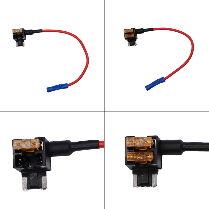 YUNPICAR 12V 5A szabványos autó Adjon hozzá egy áramköri biztosítékot csap adapter Mini ATM APM lapát biztosítéktartó 5 db-os csomag