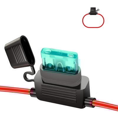 YUNPICAR ATC/ATO 15A 30A soros biztosítéktartó 16 méretű kábelköteg 12V szabványos dugaszolóaljzat 1 db