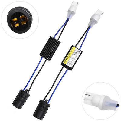 YUNPICAR 2PCS T10 168 194 LED posūkio signalų dekoderis, skirtas įspėjimo panaikinimo adapterio laisvos apkrovos rezistorius