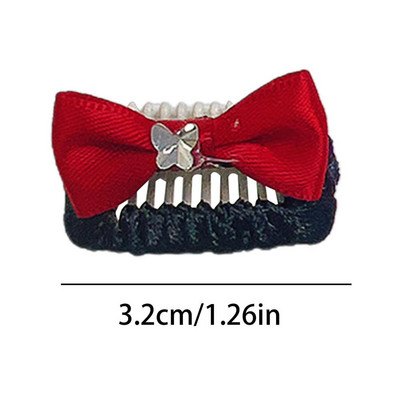 Plaukų segtukai šunims Bowknot Galvos apdangalai Naminių gyvūnėlių plaukų baretai katėms Mieli naminių gyvūnėlių priedai priežiūros reikmenys