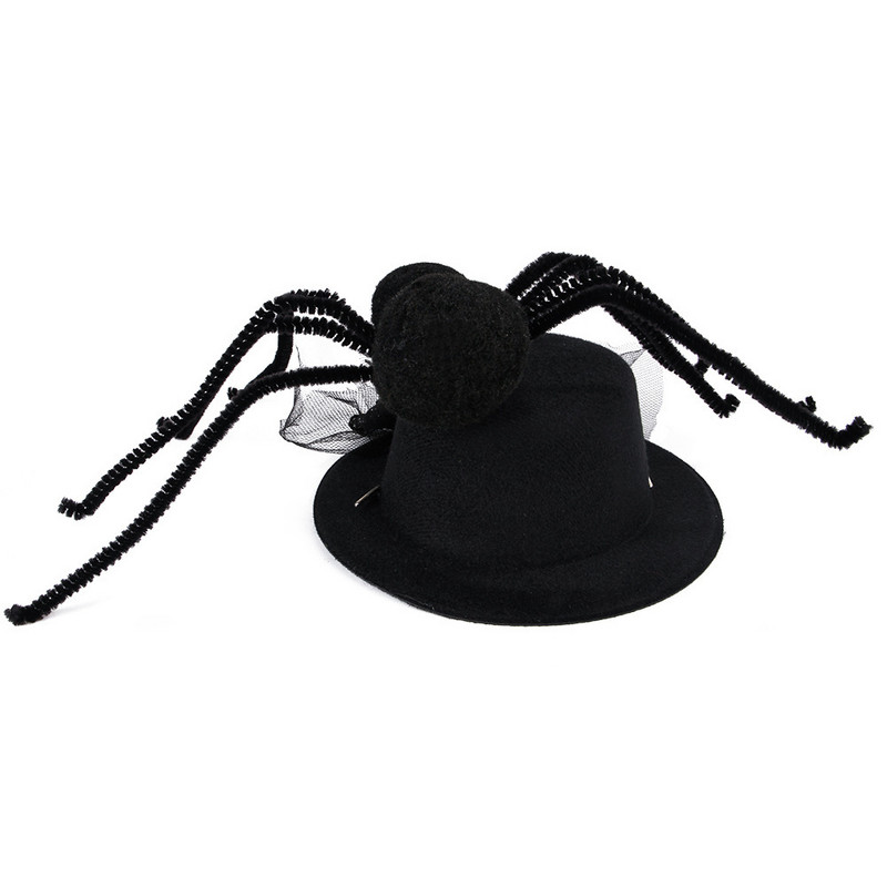 Čierna mašľa, pavúk, mačka, zábavná čiapka, nová pokrývka hlavy pre domáce zvieratá, halloweenska čiapka pre psa, čipkovaná sieťovaná ozdoba, dekorácia, veselá halloweenska párty, domáce potreby