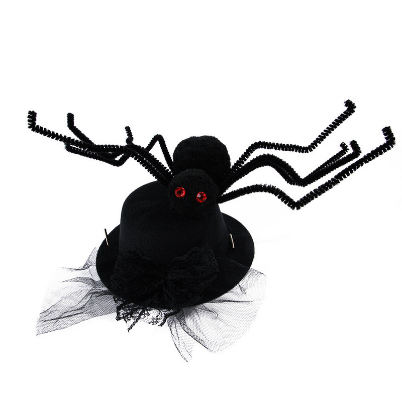 Čierna mašľa, pavúk, mačka, zábavná čiapka, nová pokrývka hlavy pre domáce zvieratá, halloweenska čiapka pre psa, čipkovaná sieťovaná ozdoba, dekorácia, veselá halloweenska párty, domáce potreby
