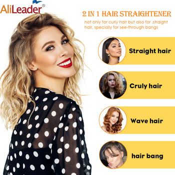 Μίνι ισιωτικό μαλλιών AliLeader για μπούκλες για κορίτσια που ζεσταίνονται γρήγορα Σίδερο για μπούκλες ίσια μαλλιά Εργαλεία styling με επίπεδη σίδερο