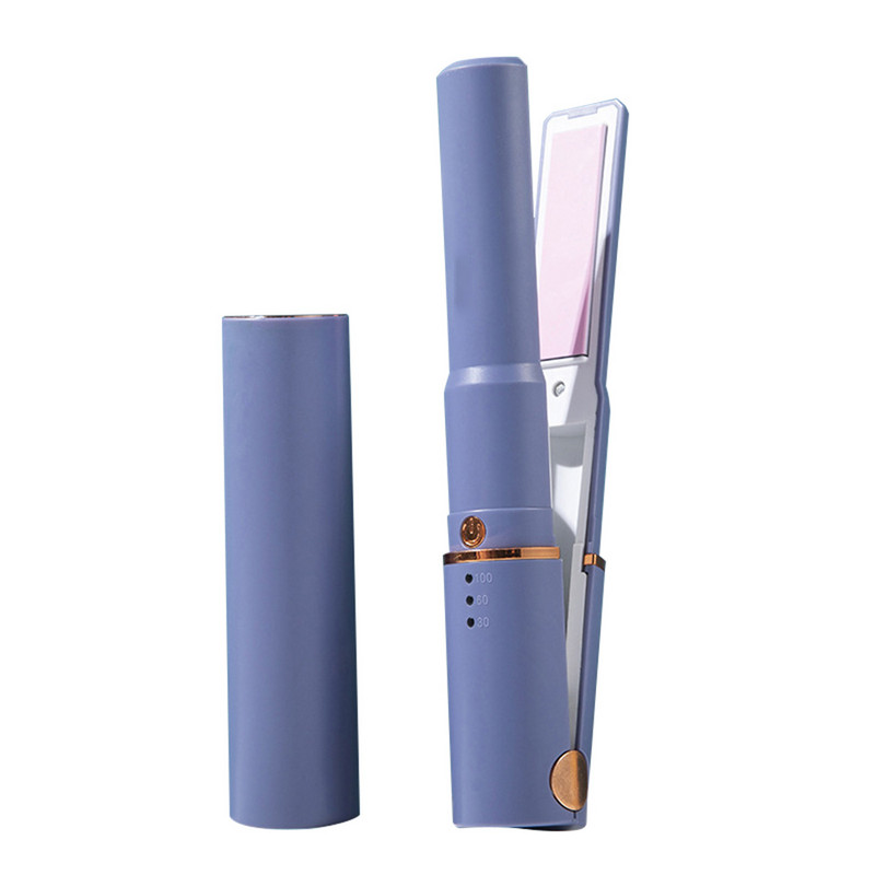 Mini USB įkraunamas plaukų tiesintuvas plokščias belaidis plaukų tiesinimas garbanojimo geležis Nešiojami plaukų suktukai formavimo įrankiai