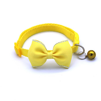 1PC Pet Collar New Pet Bow Bell Collars Сладки котешки нашийници Зоотовари Многоцветен регулируем инструмент за превръзка за домашни любимци Аксесоари за домашни любимци