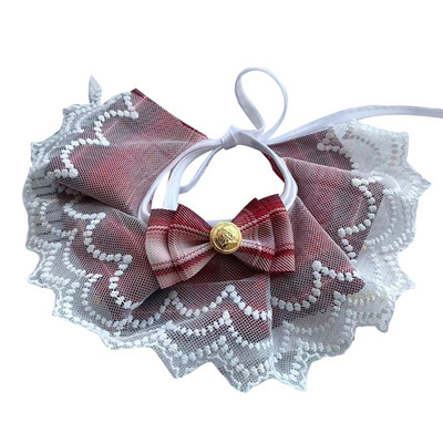 Φουλάρι για κατοικίδια Saliva Πετσέτα κολάρο γάτας Σαλιάρα για κατοικίδια με γιακά φιόγκους Δαντελένια σαλιάρες για μικρά, μεσαία, μεγάλα σκυλιά και γάτες