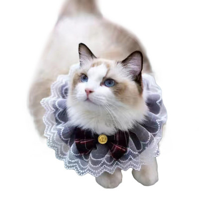 Φουλάρι για κατοικίδια Saliva Πετσέτα κολάρο γάτας Σαλιάρα για κατοικίδια με γιακά φιόγκους Δαντελένια σαλιάρες για μικρά, μεσαία, μεγάλα σκυλιά και γάτες