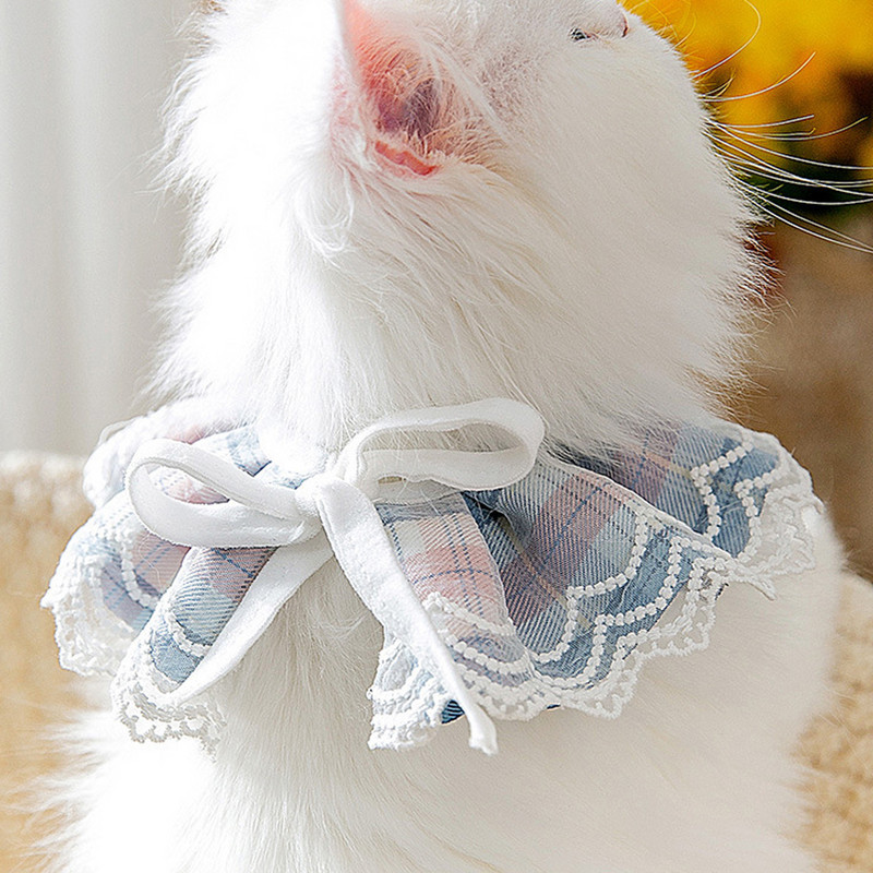 Φουλάρι για κατοικίδια Saliva Πετσέτα κολάρο γάτας Σαλιάρα για κατοικίδια με γιακά φιόγκους Δαντελένια σαλιάρες για μικρά, μεσαία, μεγάλα σκυλιά και γάτες