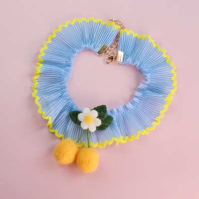 Ogrlice za kućne ljubimce Slatki mačji vrat Pseća čipkana mašna Nakit Dekoracija trešnjinog cvijeta Oprema za kućne ljubimce Pribor