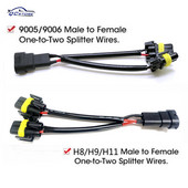 1x H11 9005 HB3 9006 HB4 Muški ženski konektor za pretvorbu Kabelski svežanj Prednja svjetla Utikač za svjetla za maglu Kabelska utičnica Adapter Žica Držač